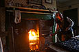 Beamish Museum visit, interpreter in pit cottage